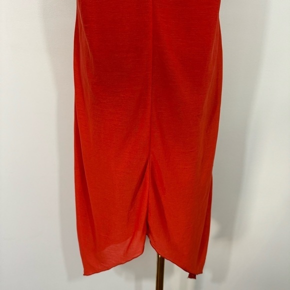 Le Chateau Beaded Boho Shift Dress Sz Small Orange Gold Cocktail Party Relaxed - Picture 9 of 12
